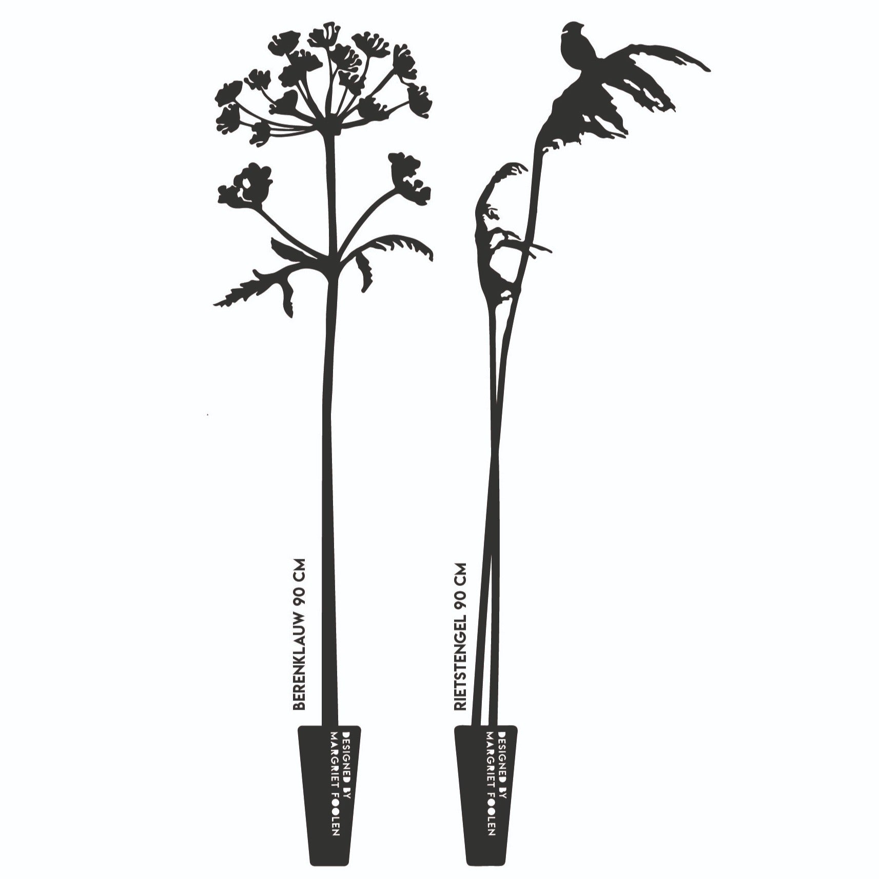 Rietstengel Cortenstaal 90 cm