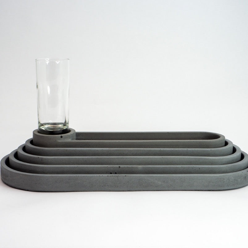 Grote set ovaal mini-vaas