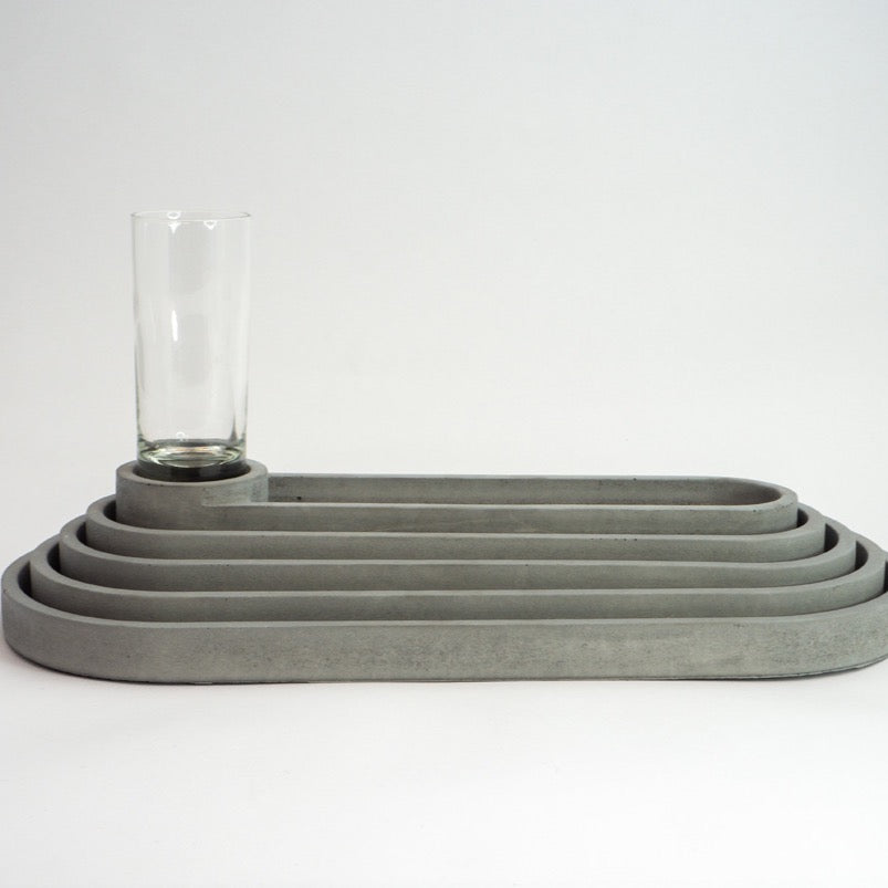 Grote set ovaal mini-vaas