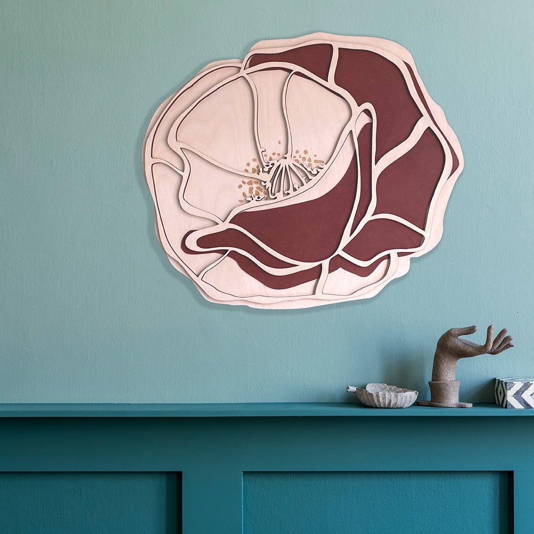 Poppy 3D Wall art  - L limited edition