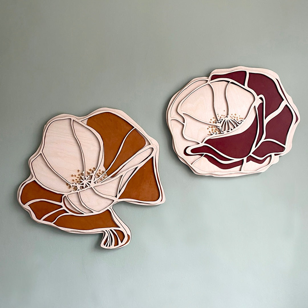 Poppy 3D Wall art  - L limited edition