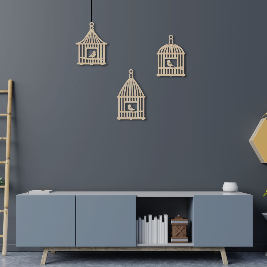 Vogelkooi wanddecoratie
