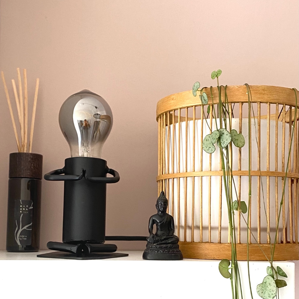 Staalmaatje &quot;Momentje van rust&quot;- Handgemaakte lamp