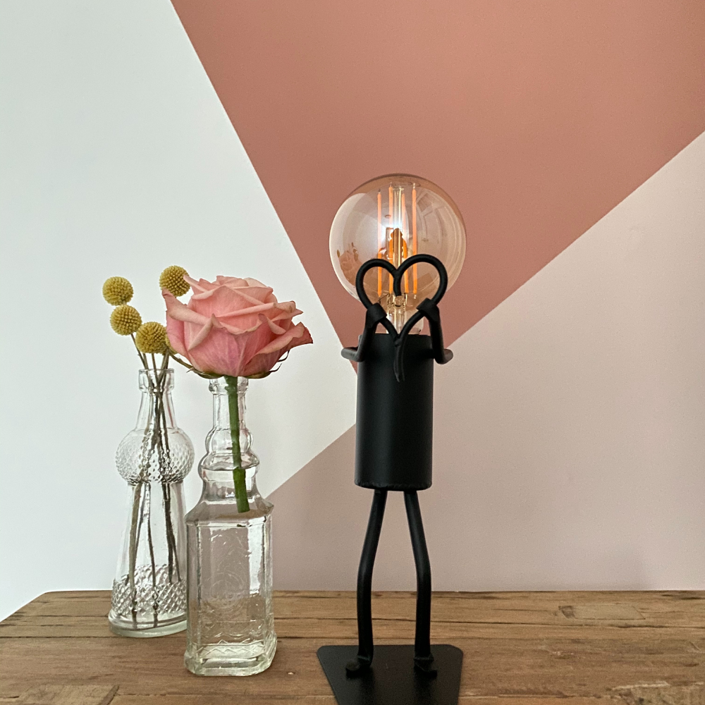 Staalmaatje &quot;Vier de Liefde&quot; - Handgemaakte lamp