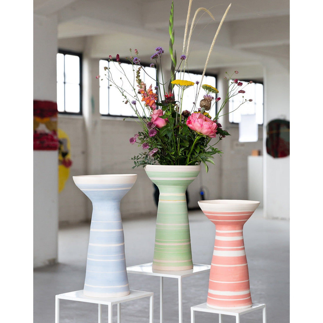 Striped vase - one of a kind
