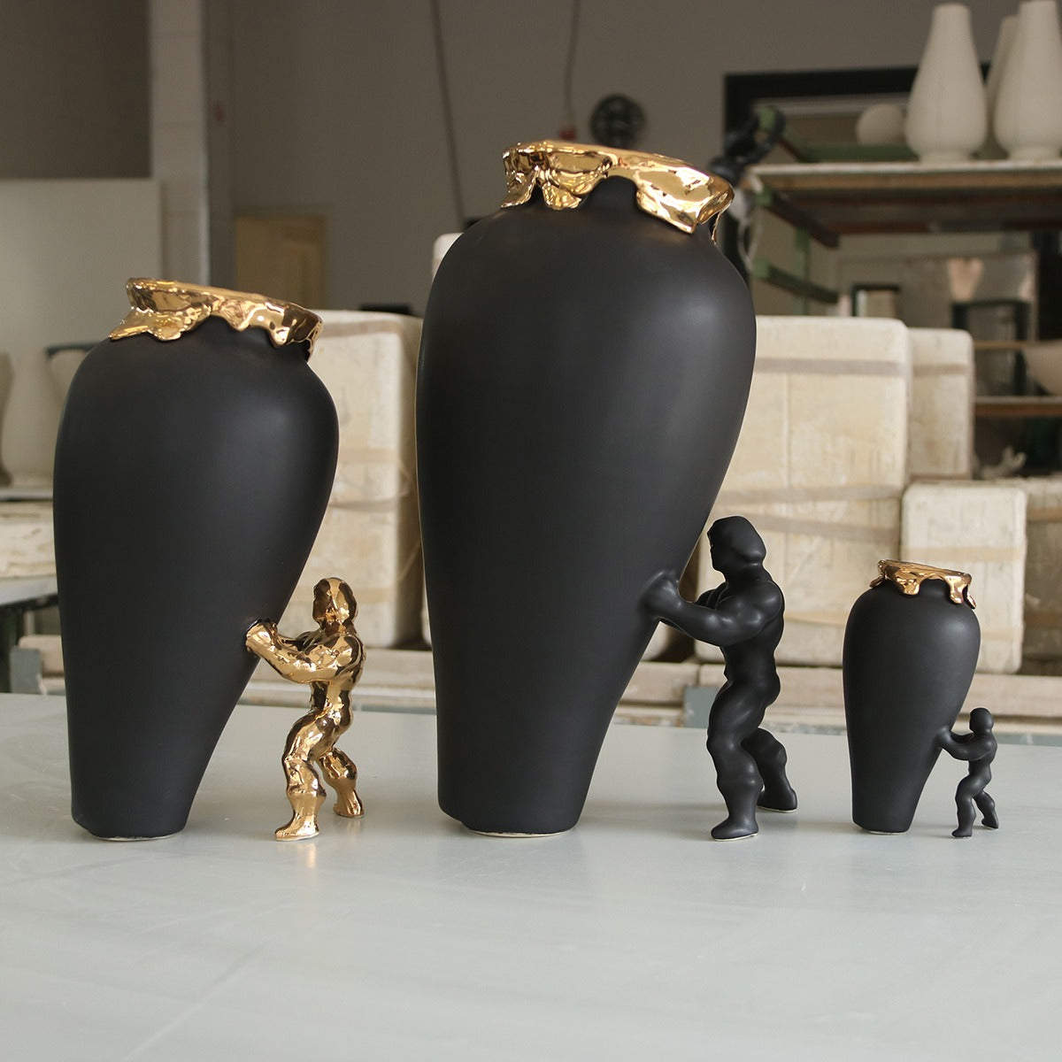 My Superhero Vaas - XL - Zwart Goud