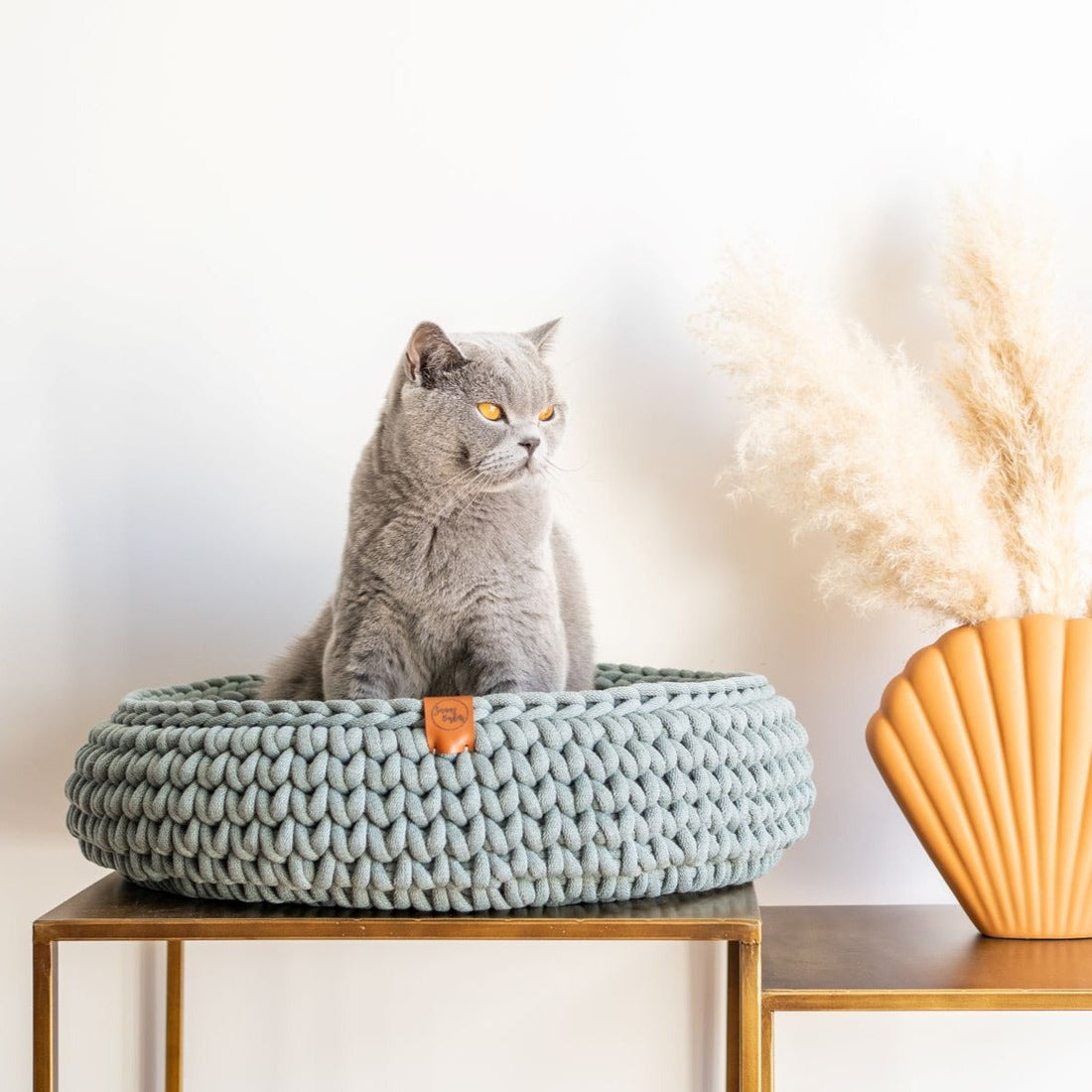 Sunny Basket - Kattenmand Grijsgroen