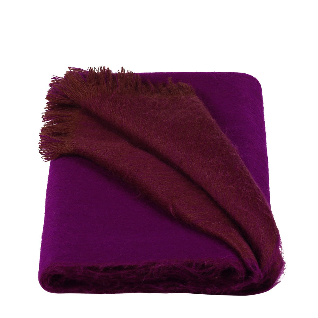 Double Scarf Violet & Chocolate Brown