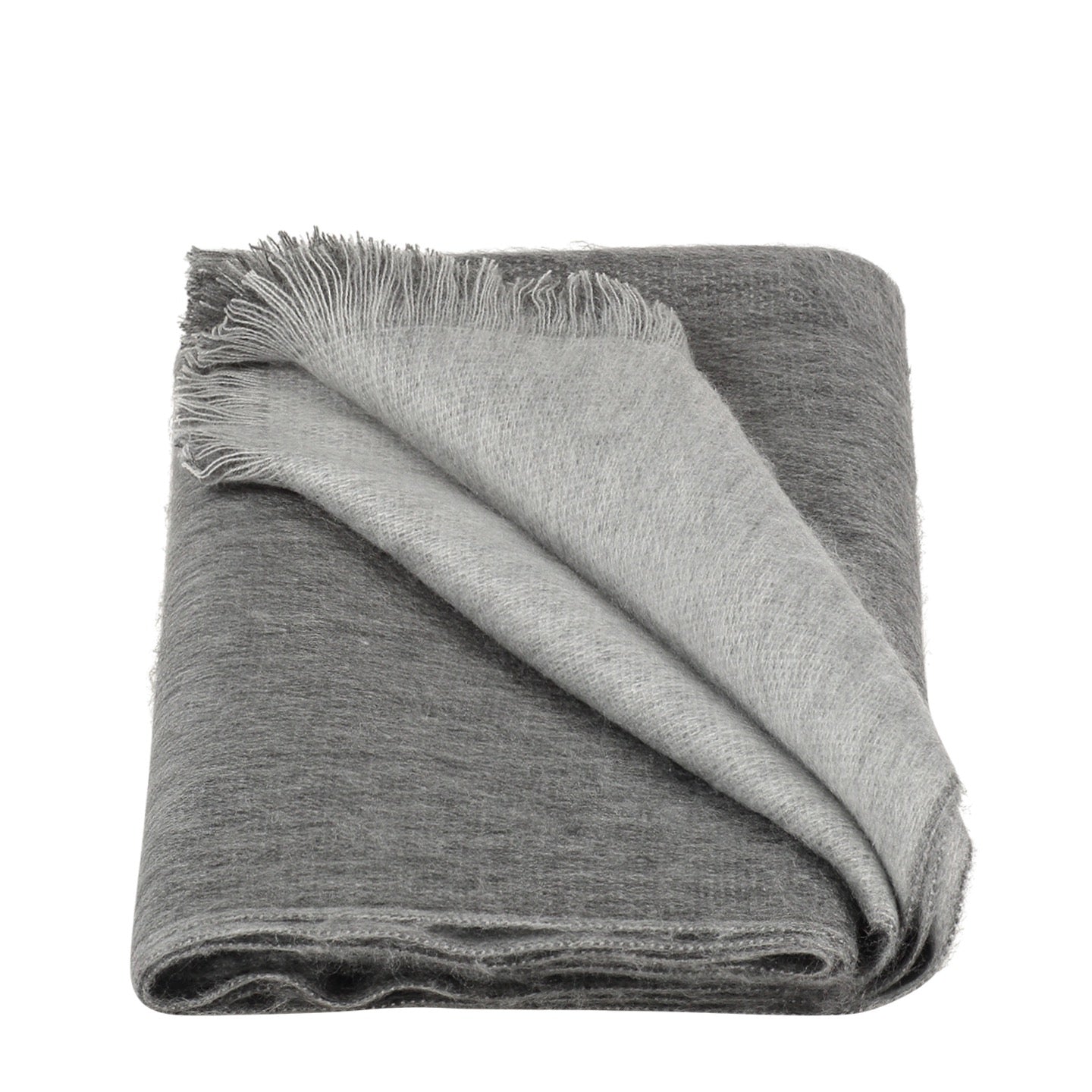 Dubbele Sjaal/Omslagdoek Lichtgrijs/Donkergrijs