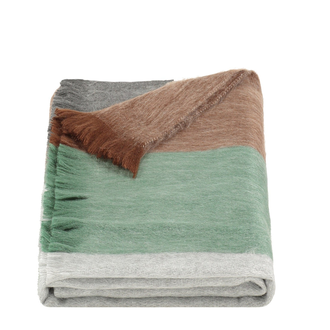 Sjaal/Omslagdoek Bruin/Mint/Grijs