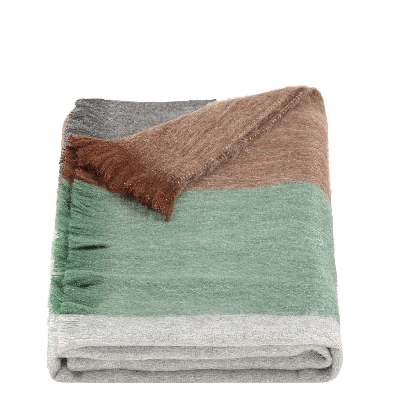 Sjaal/Omslagdoek Bruin/Mint/Grijs