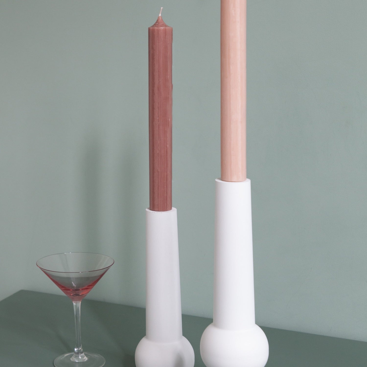 LEMON LILY Set kandelaren cone (2x)