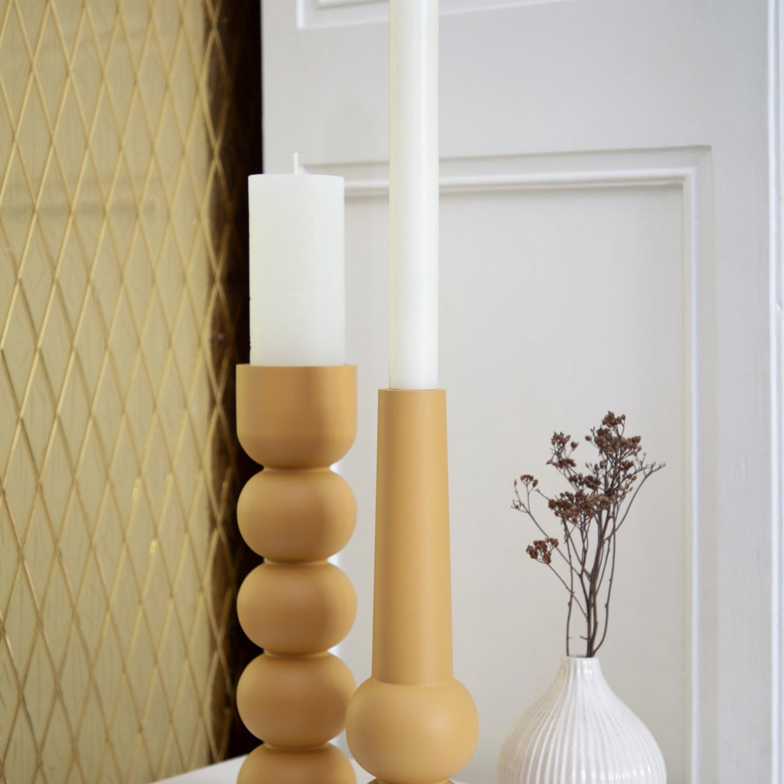 LEMON LILY Set kandelaars high  (2x) -