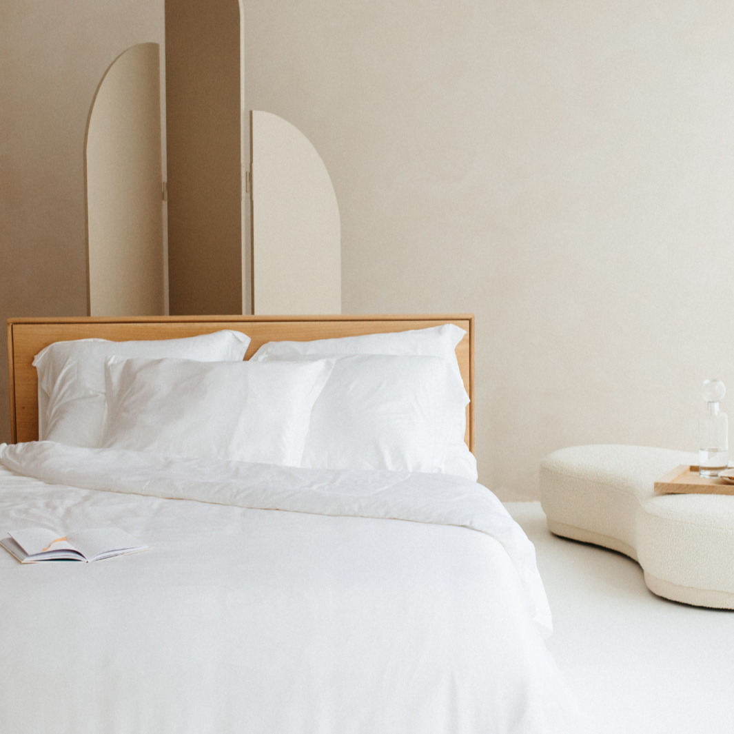 Bamboe kussensloop wit