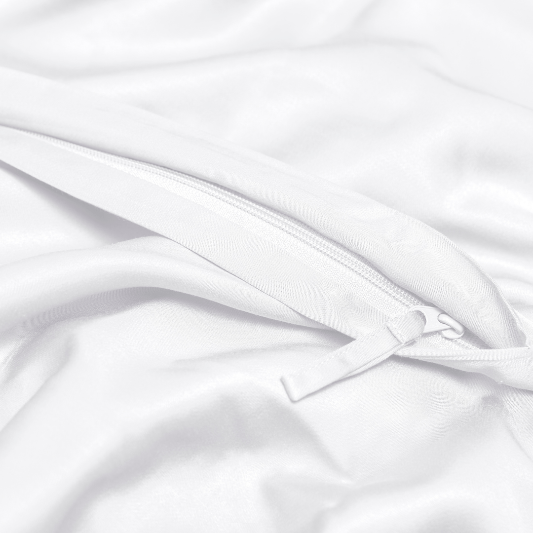 Bamboe dekbedovertrek wit