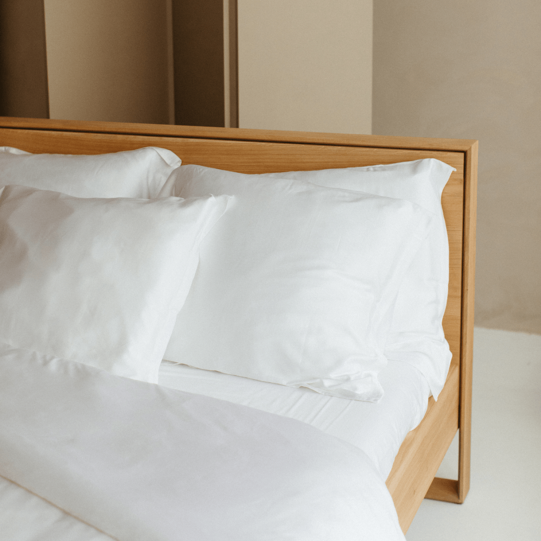 Bamboe dekbedovertrek wit