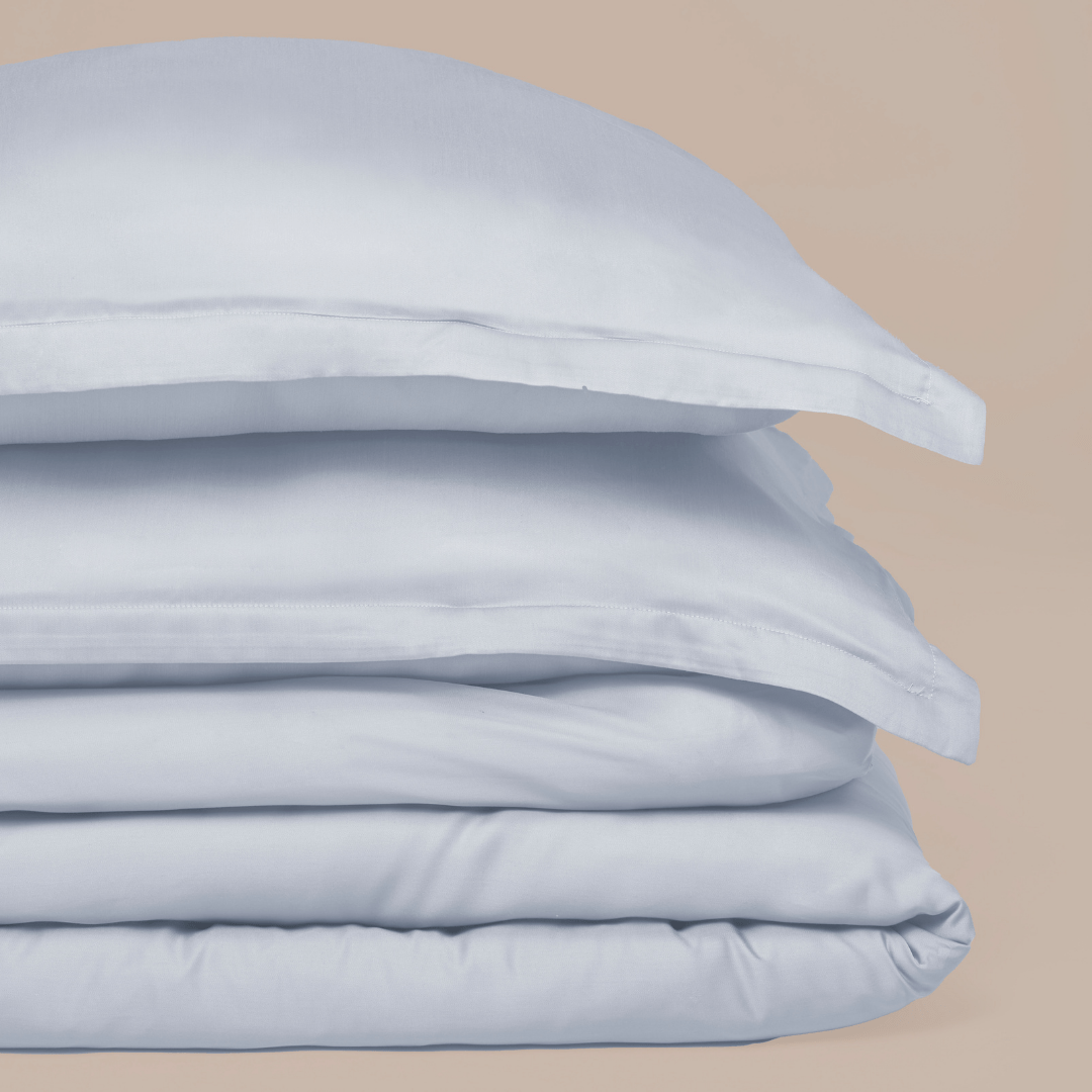 Tencel dekbedovertrek grijsblauw