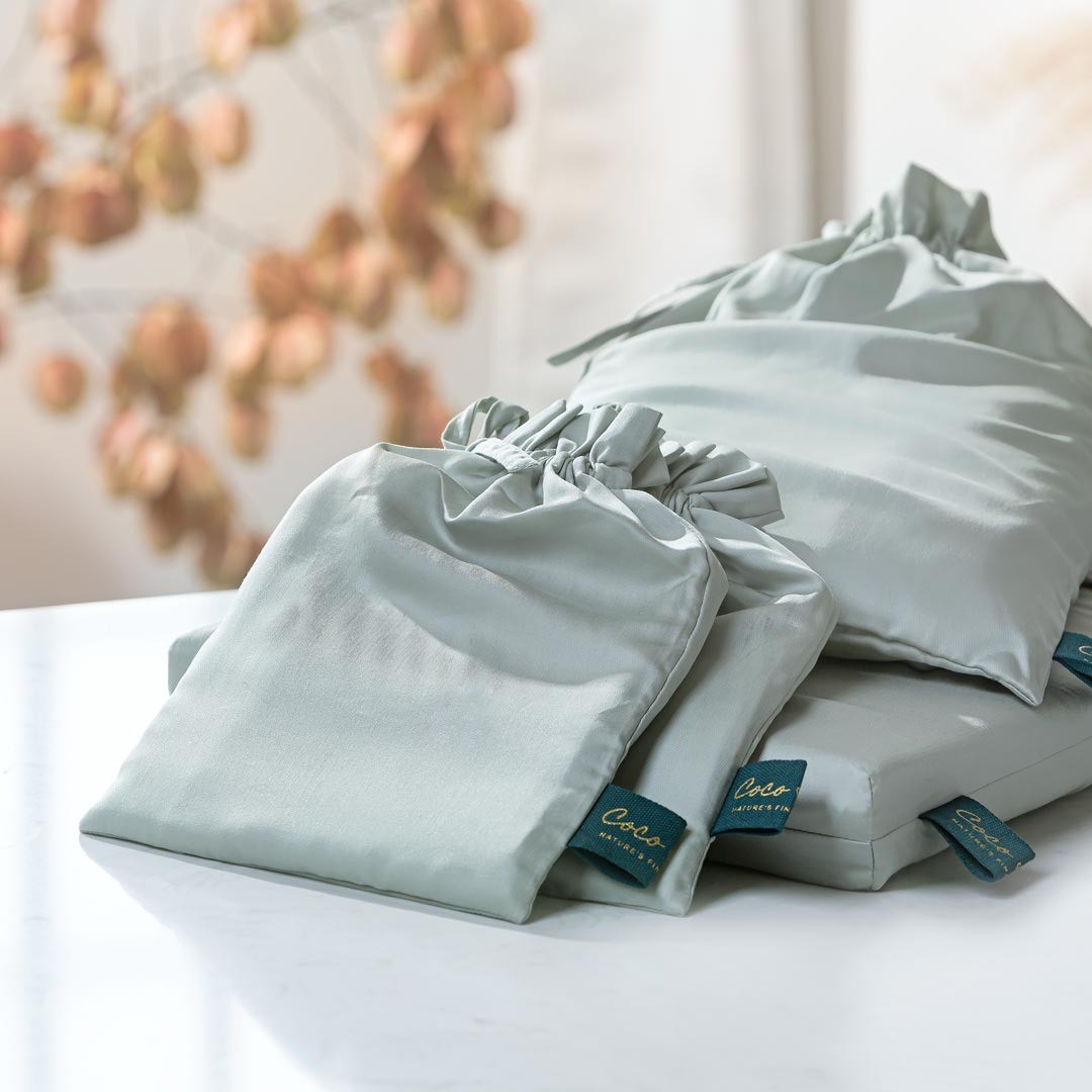 Tencel dekbedovertrek grijsgroen