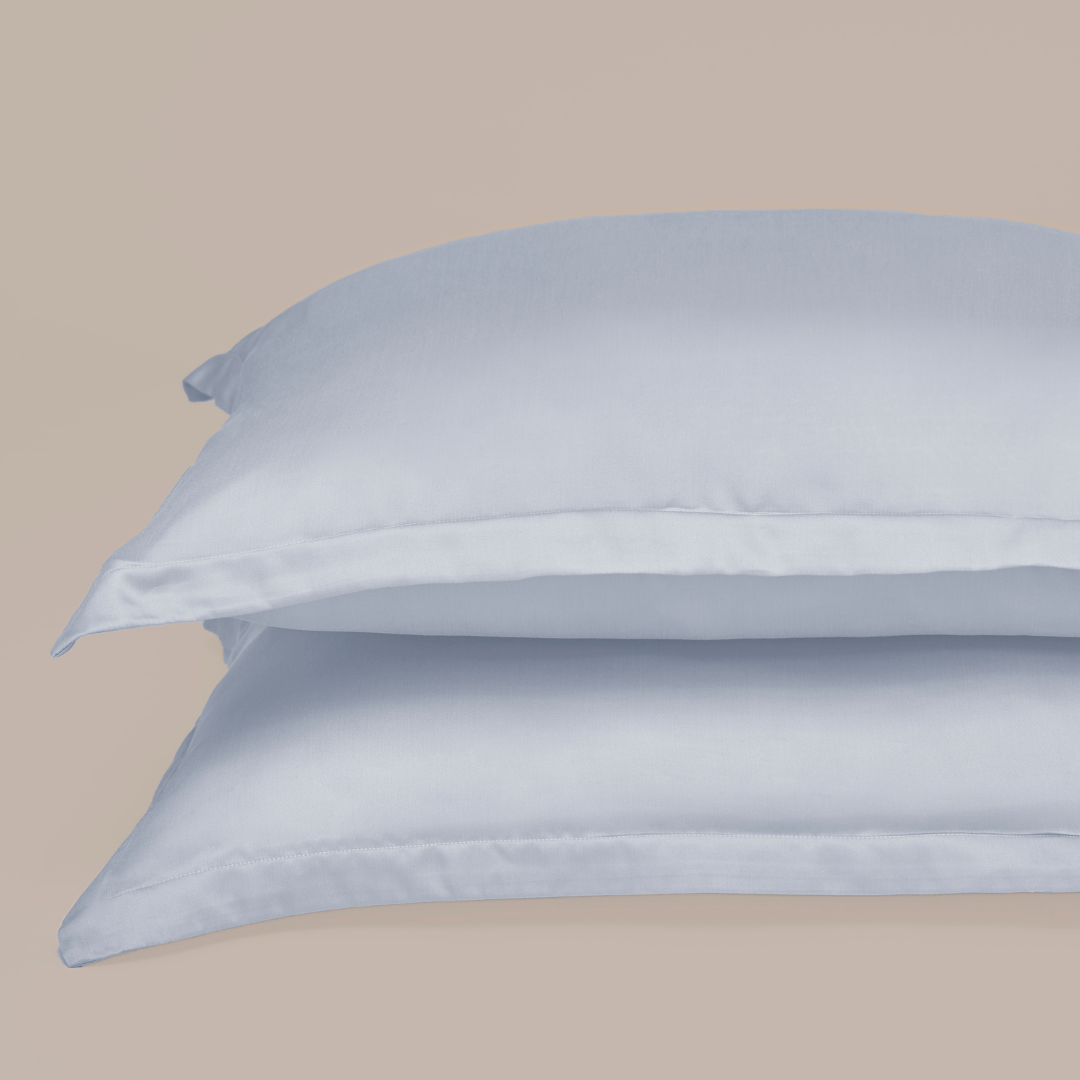 Tencel kussensloop grijsblauw