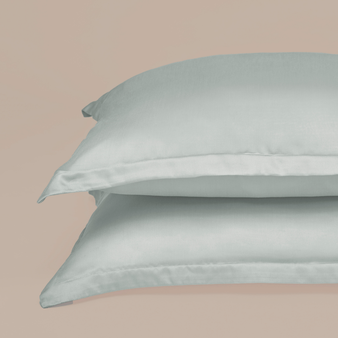 Tencel kussensloop grijsgroen