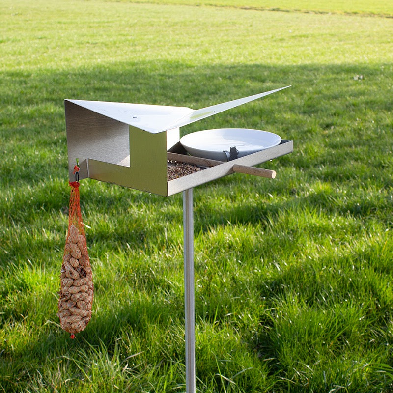 Waterloop voederhuisje RVS