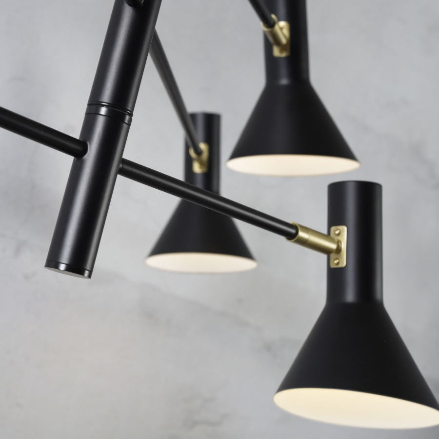 Izmir - hanglamp  zwart - goud