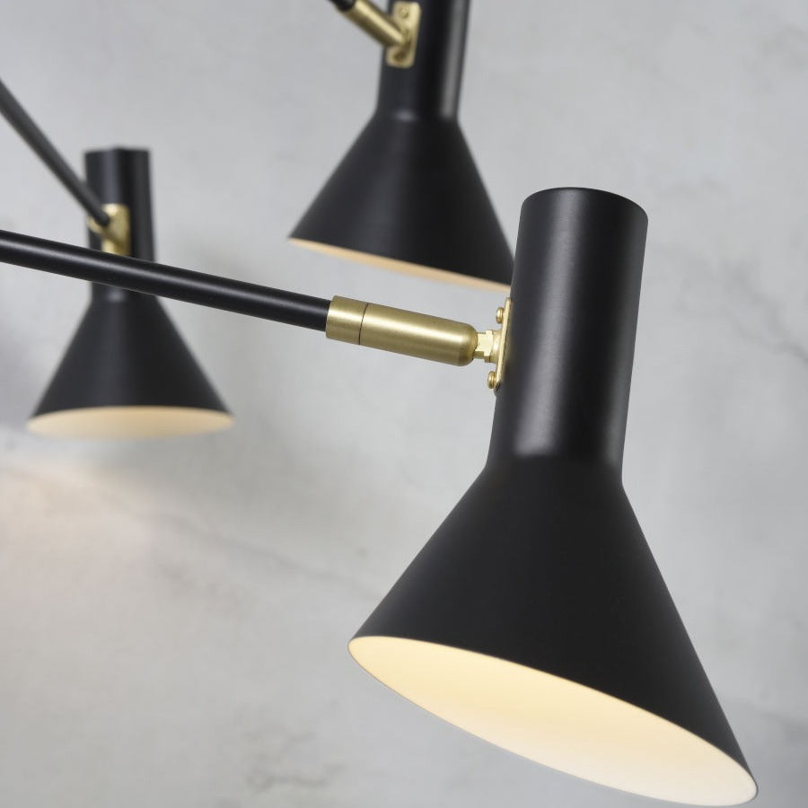 Izmir - hanglamp  zwart - goud