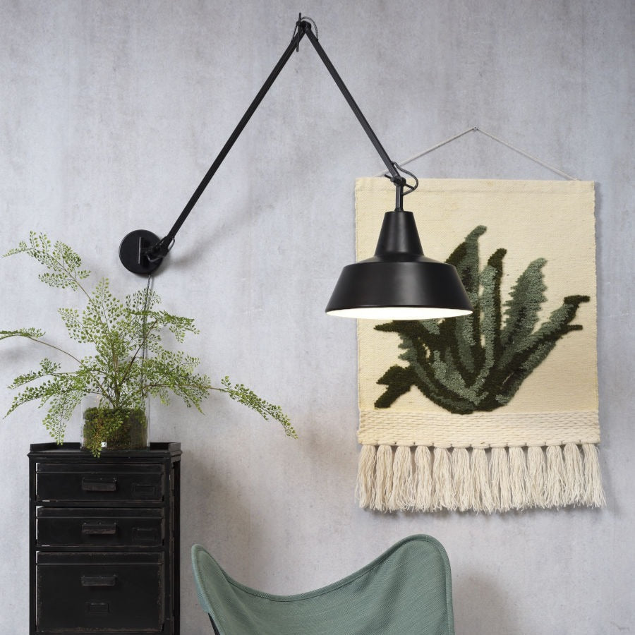 CHICAGO - wandlamp - ijzer - zwart