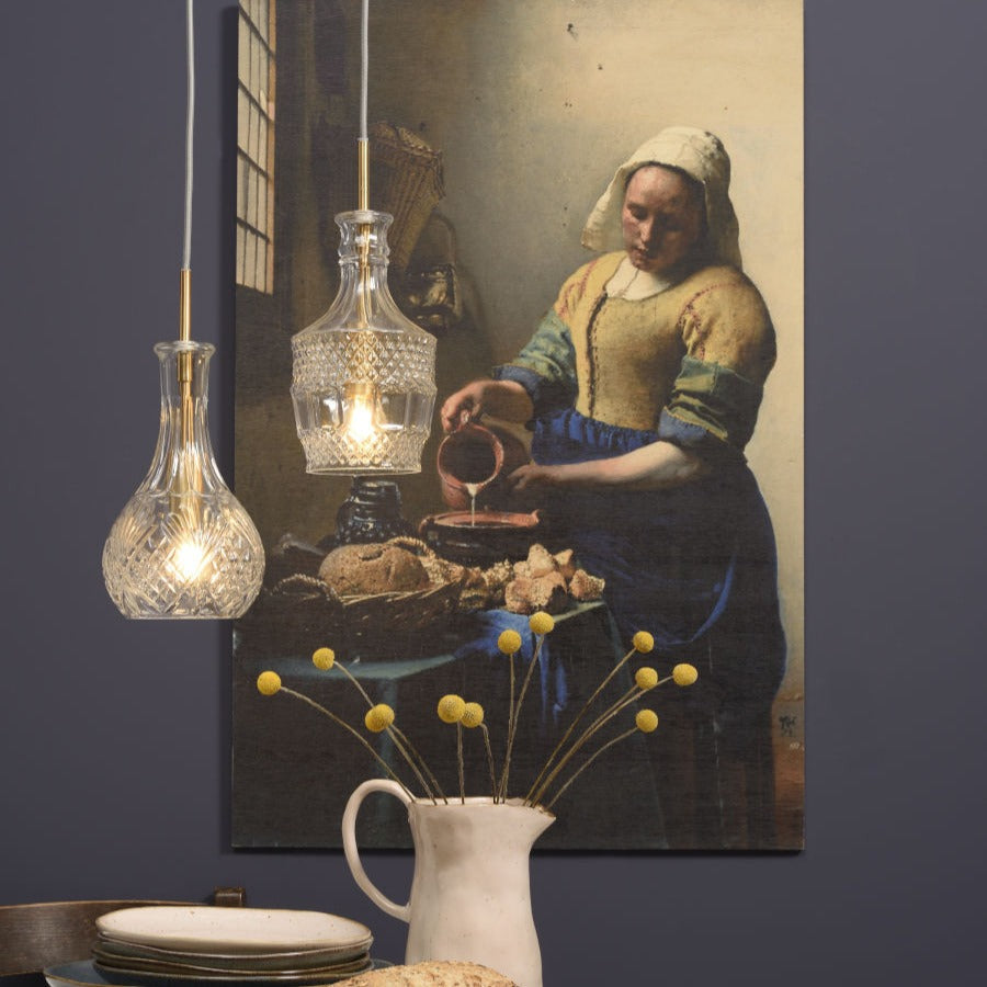 BRUSSELS - hanglamp - transparant - goud