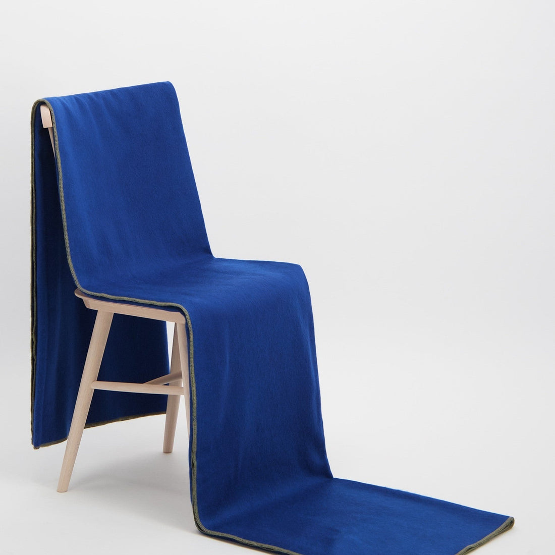 Plaid Stitched Cobalt Blue/Brown