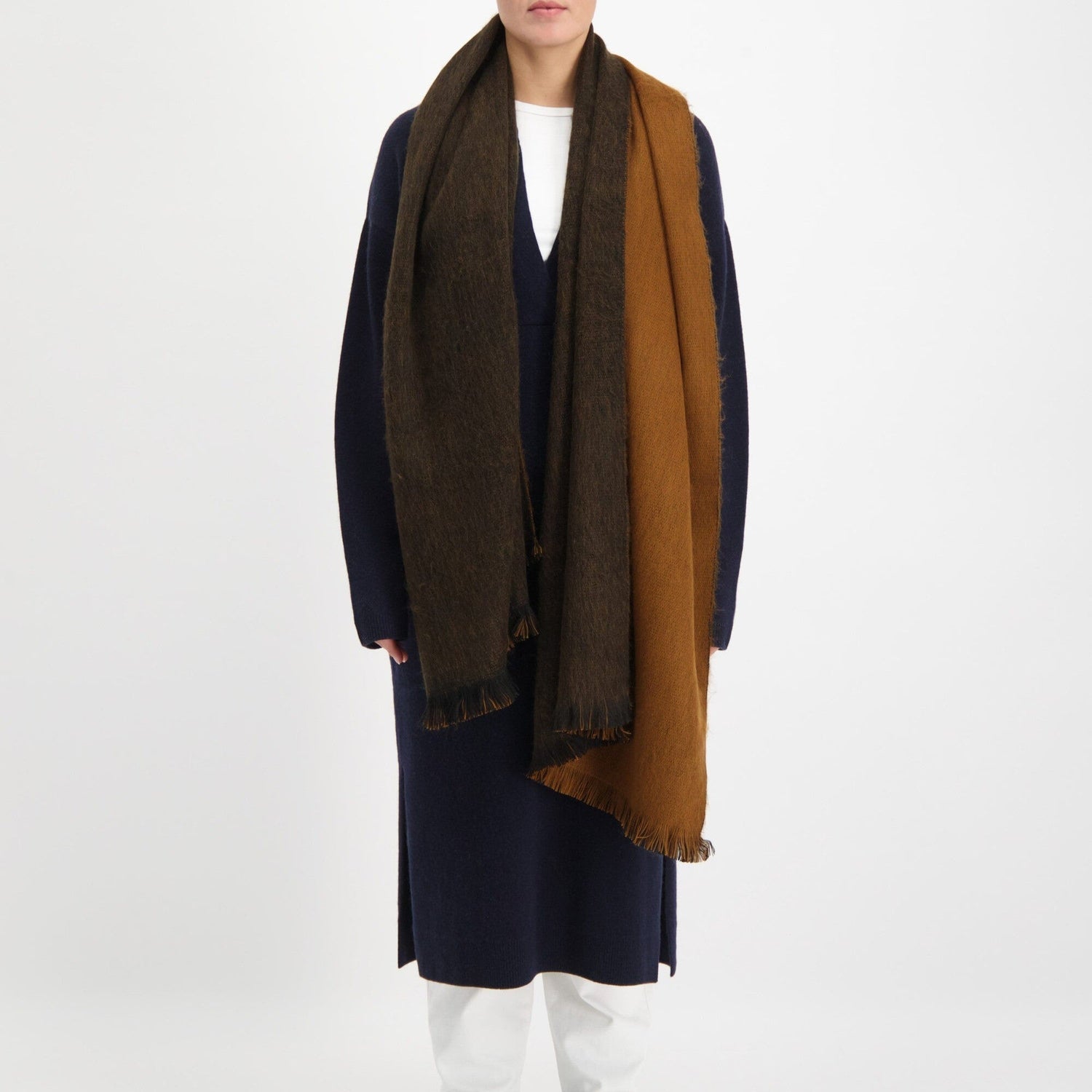Double Scarf Black / Camel