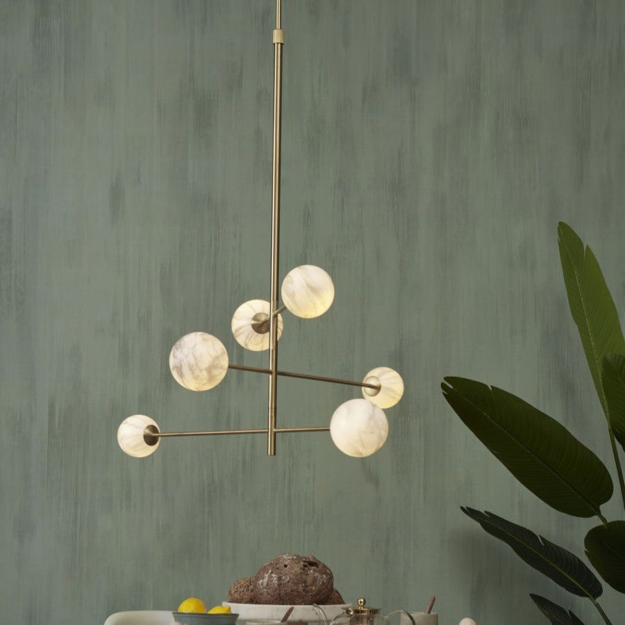 Carrara - hanglamp - marmerprint - goud