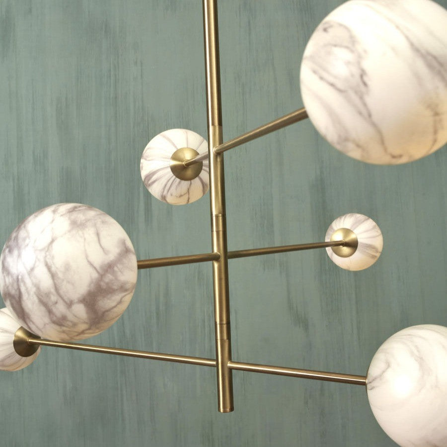 Carrara - hanglamp - marmerprint - goud