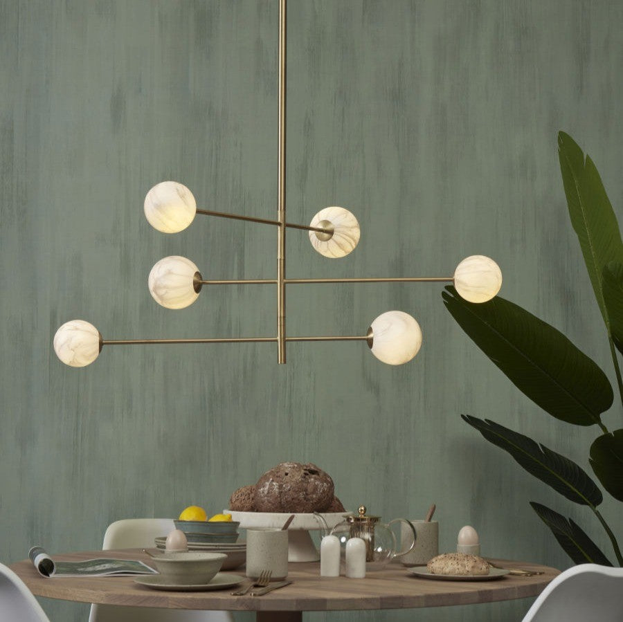 Carrara - hanglamp - marmerprint - goud