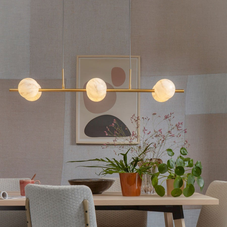 Carrara - hanglamp - marmerprint - goud