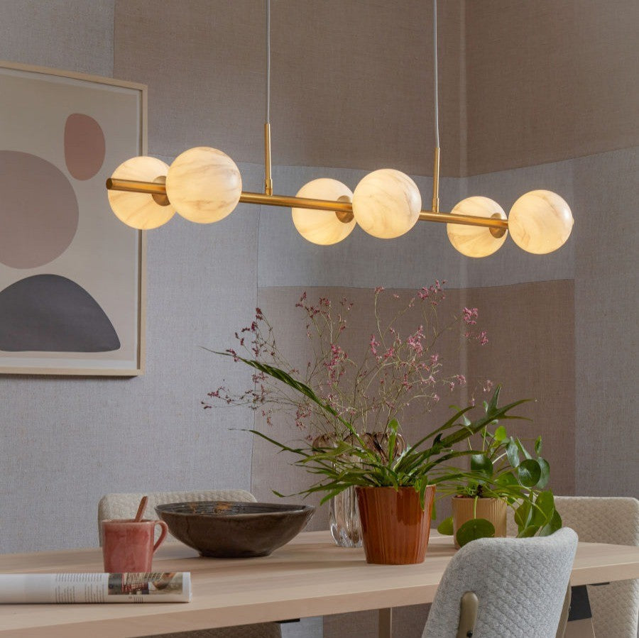 Carrara - hanglamp - marmerprint - goud