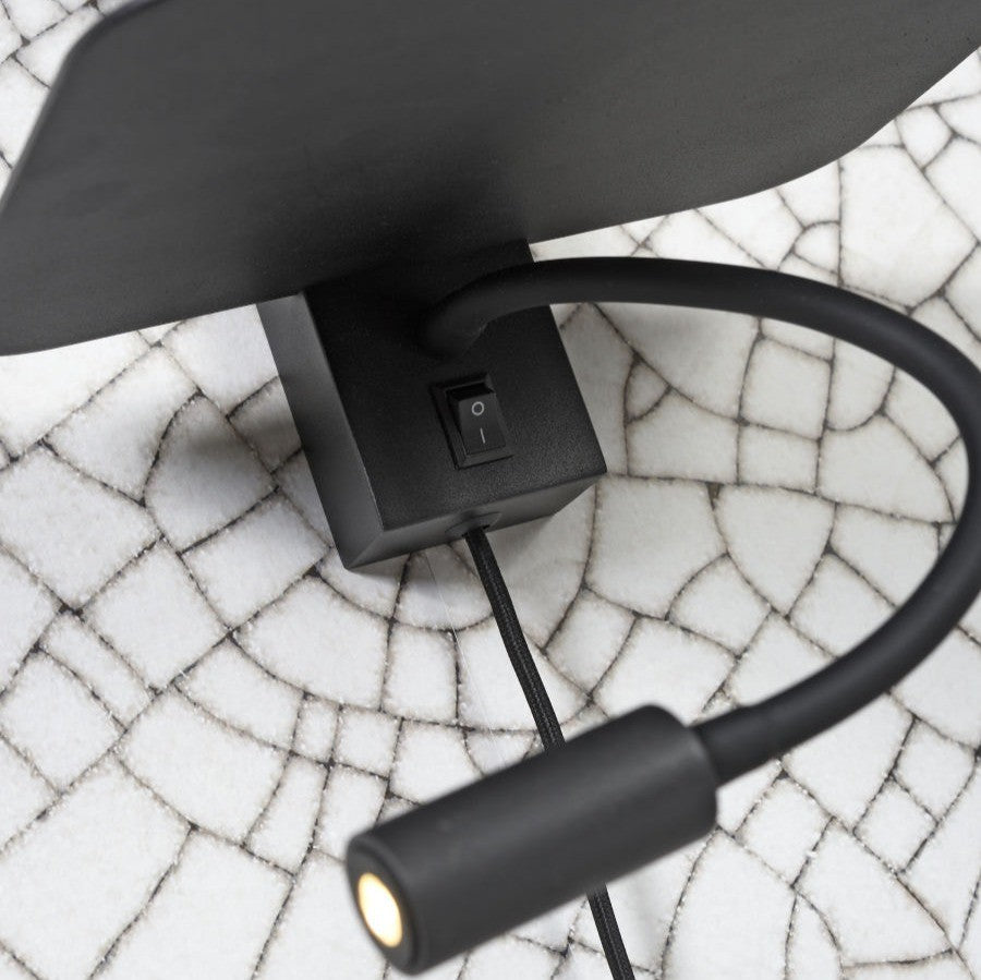 Florence - wandlamp - zwart