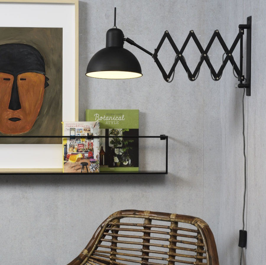 Aberdeen - wandlamp - ijzer - zwart