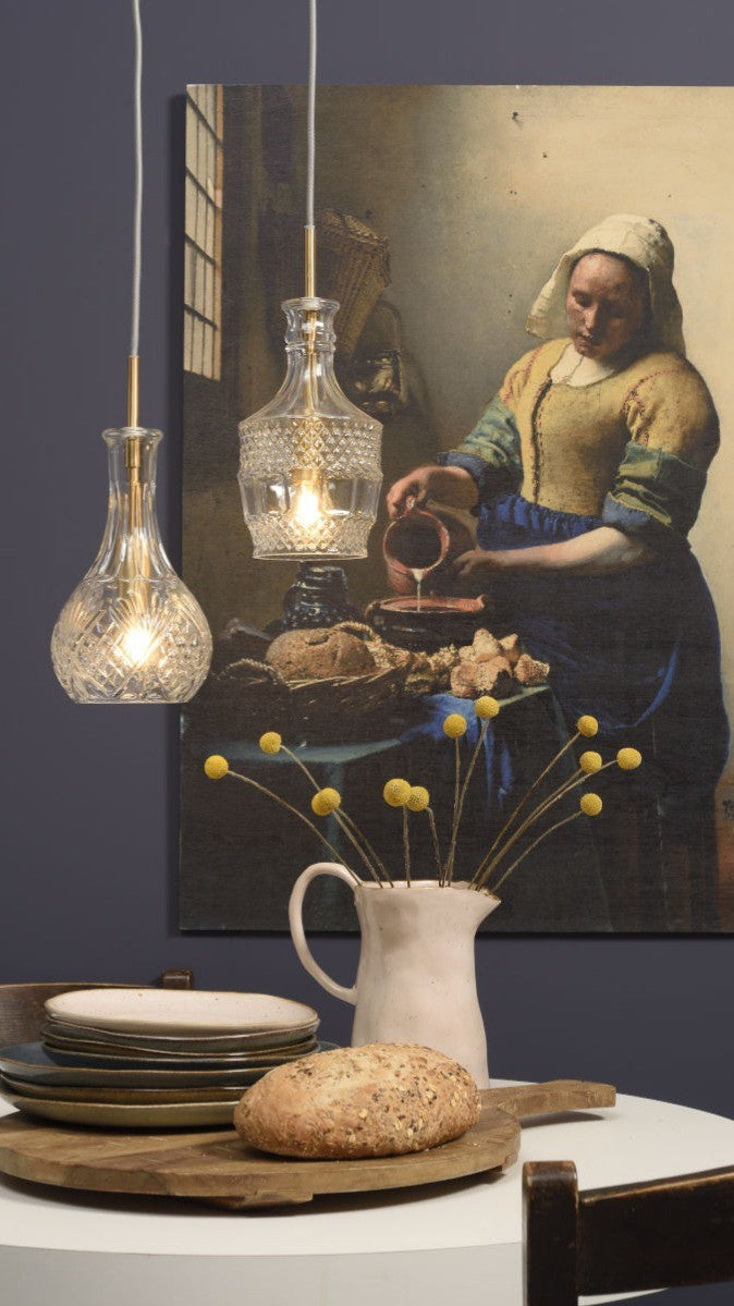 BRUSSELS - hanglamp - transparant - goud