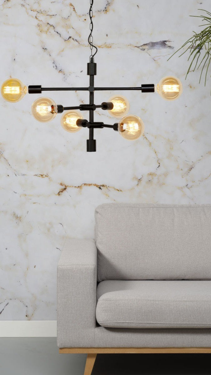 Nashville - hanglamp - ijzer - zwart
