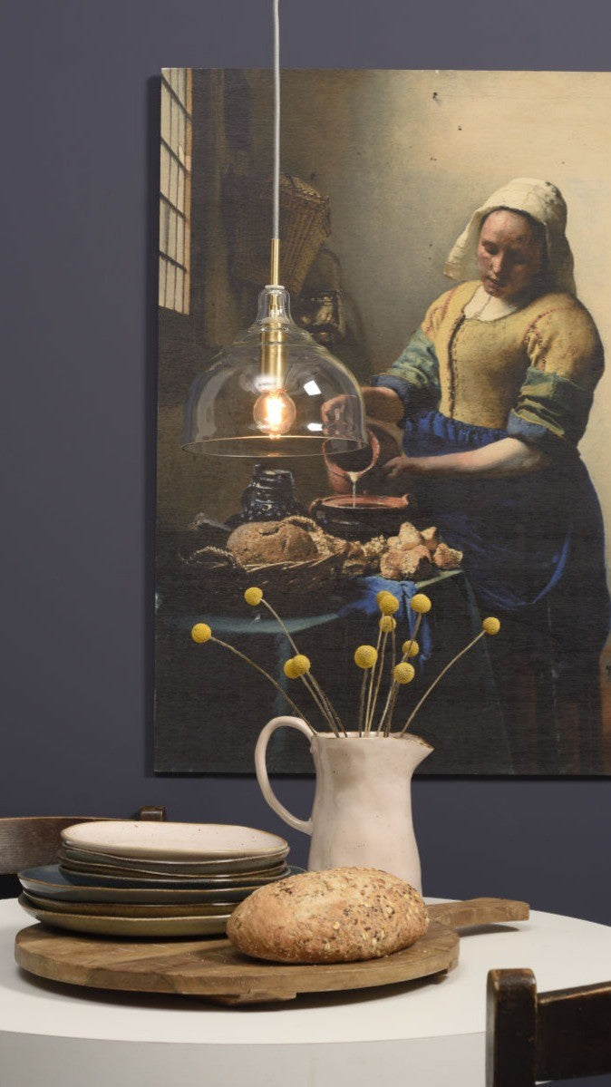 BRUSSELS - hanglamp - transparant - goud