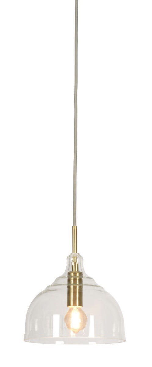BRUSSELS - hanglamp - transparant - goud