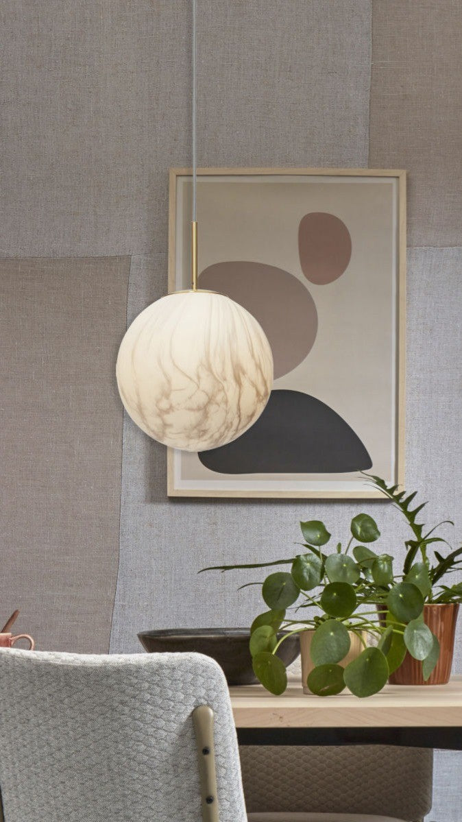 Carrara - hanglamp - marmerprint - goud