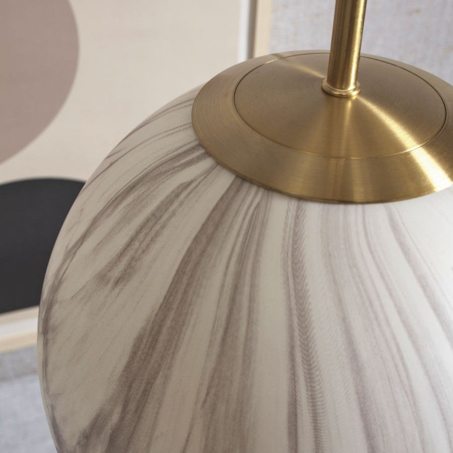 Carrara - hanglamp - marmerprint - goud