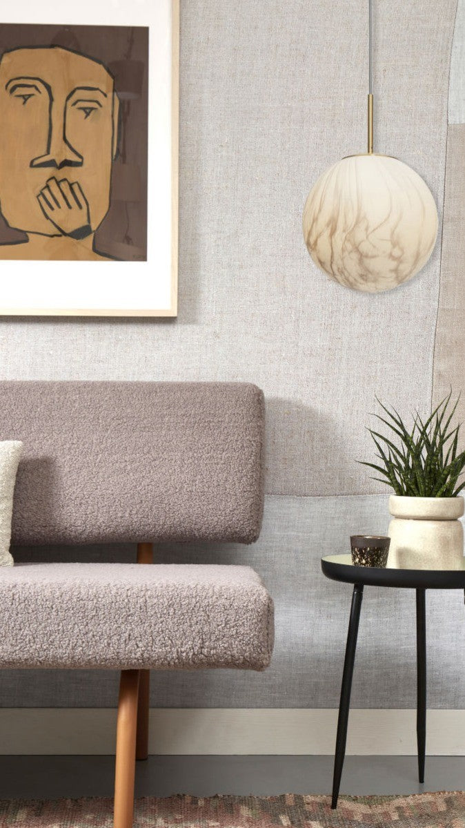 Carrara - hanglamp - marmerprint - goud