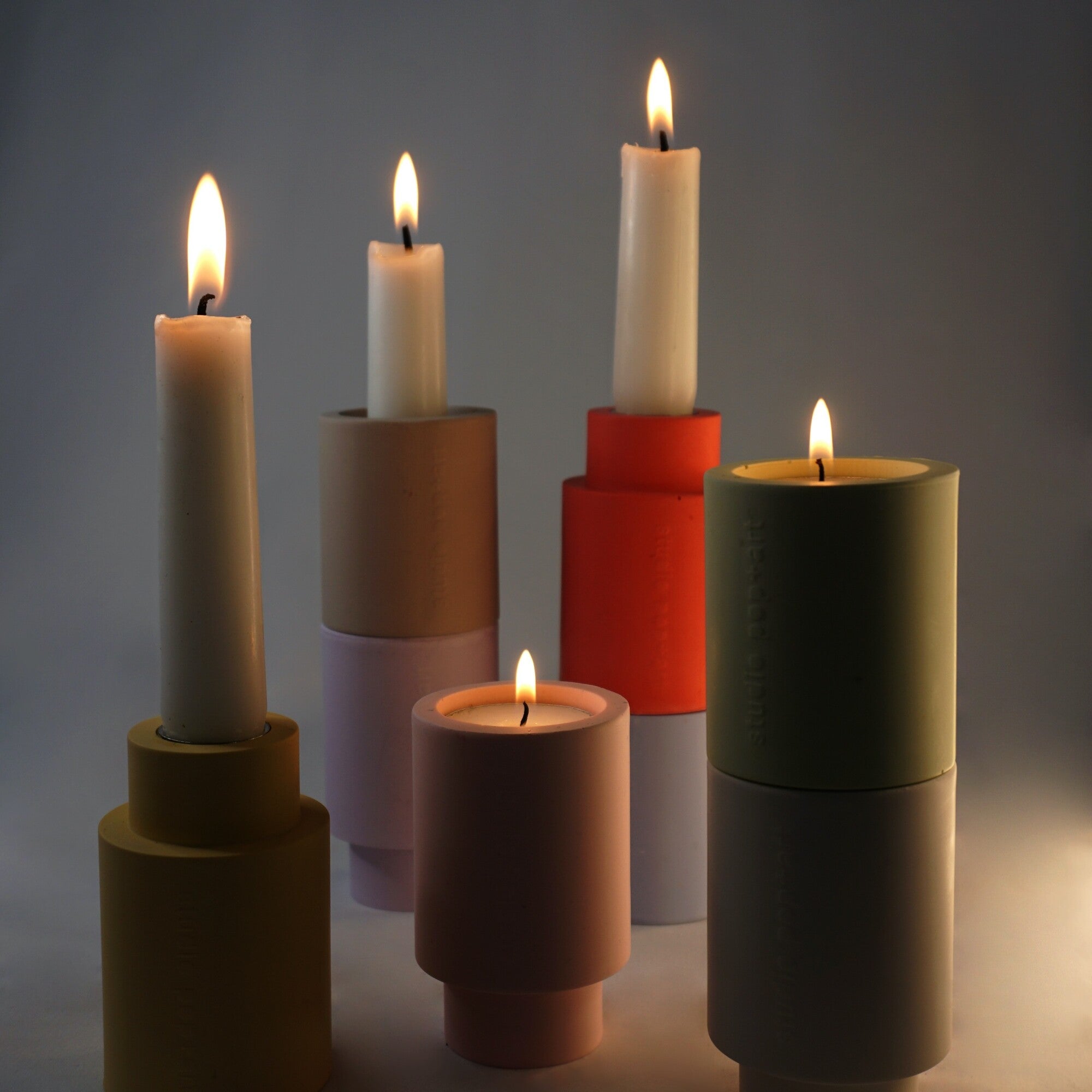 DUO kandelaar Jesmonite