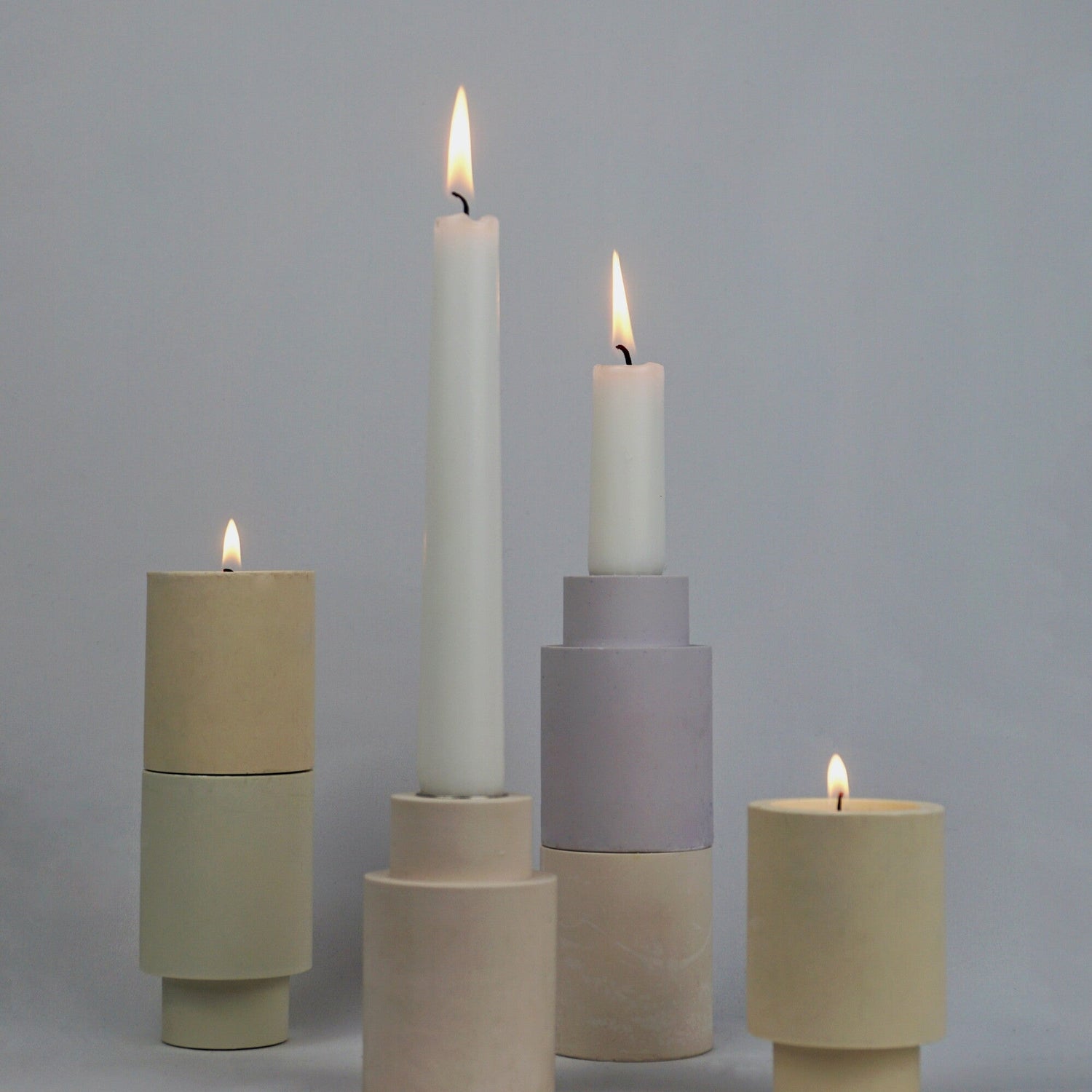 DUO kandelaar Jesmonite