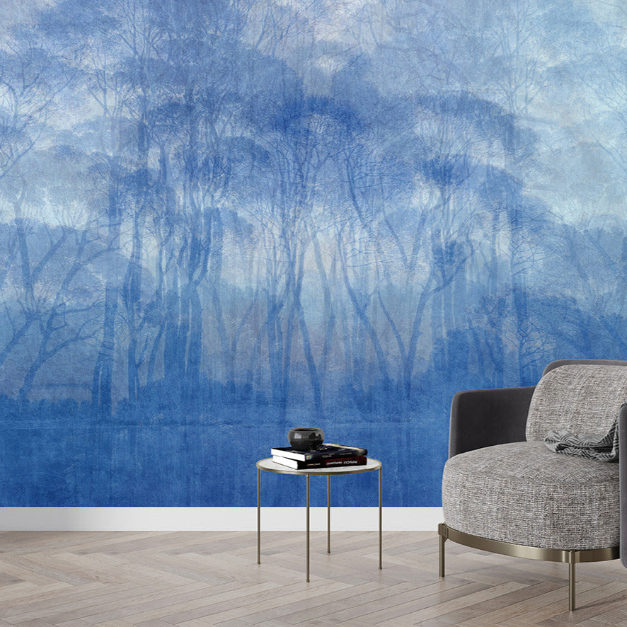 Behang Blue Forrest I Airtex