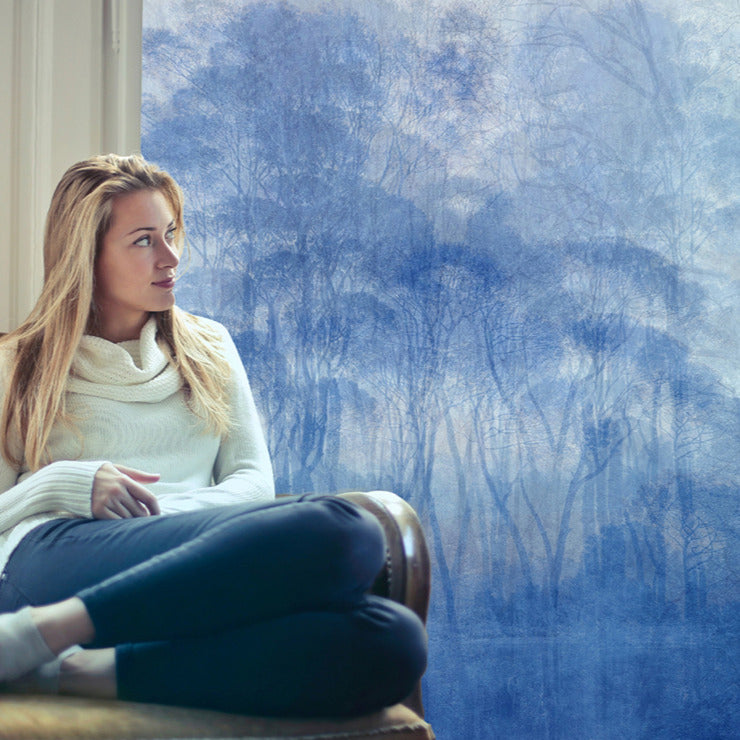 Behang Blue Forrest I Airtex