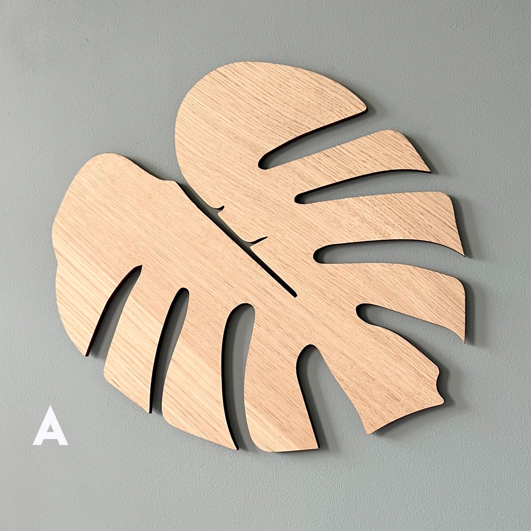 Monstera Wall Flower, oak